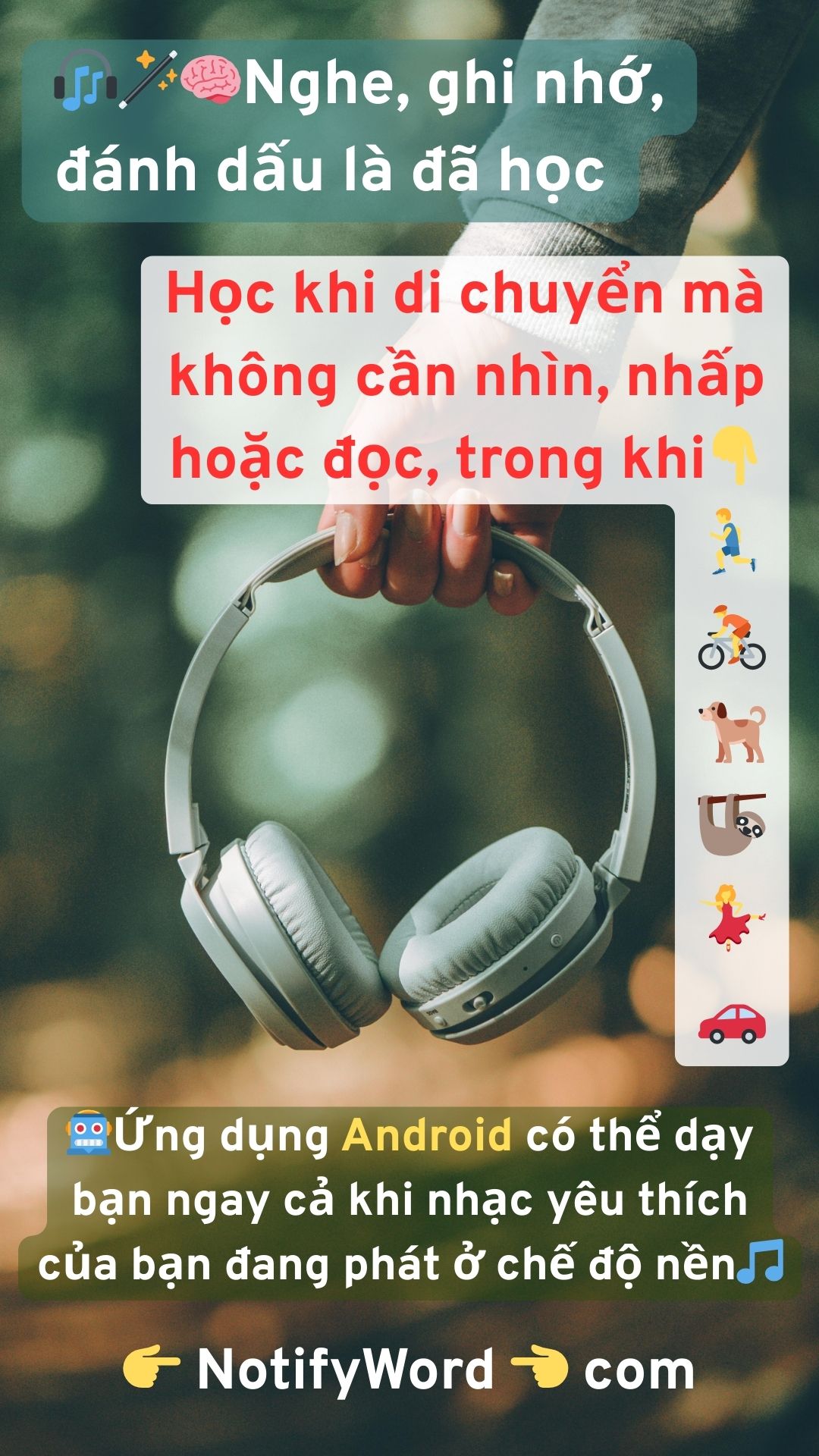 Ứng dụng thẻ học để học theo nhiều cách khác nhau